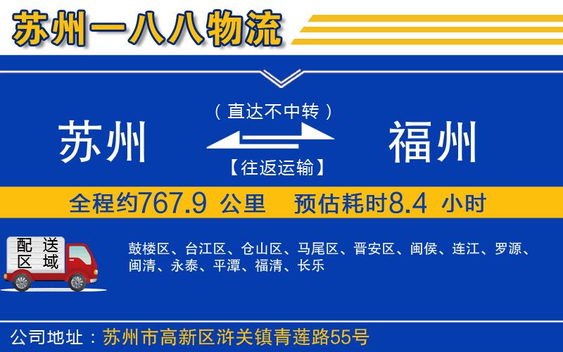 蘇州到福州物流專線